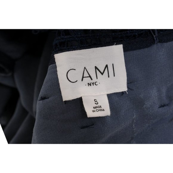 Cami NYC Women Tank Top Small Blue Reversible Velvet Silk Embroider Charlie Lace - Picture 7 of 10